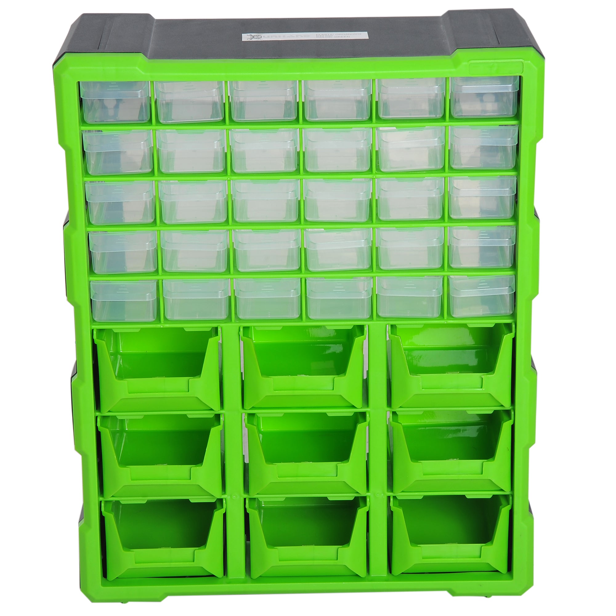 Hardware Organizer Box with 30 Small Drawers and 9 Large Boxes in Plastic 38 x 16 x 47.5cm
