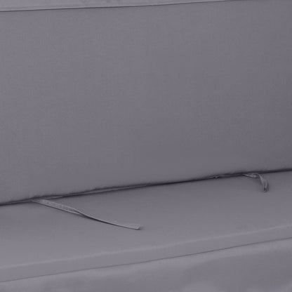 2-Piece Swing Chair Cushion 51.18x17.72x1.97 inches Padded Seat and Back Cushion for Garden Terrace Balcony Outdoor Gray