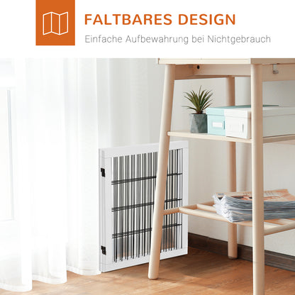 Barrier Gate for Dogs Safety Gate Dog Gate with Support Feet Stair Gate Dog Barrier Gate Door Guard for Fireplace & Stove, Pine Wood White 185 x 36 x 71 cm