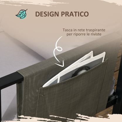 4-Piece Garden Set with 2 Two-Seater Sofas, Corner Armchair, and Tempered Glass Coffee Table, in Gray and Black