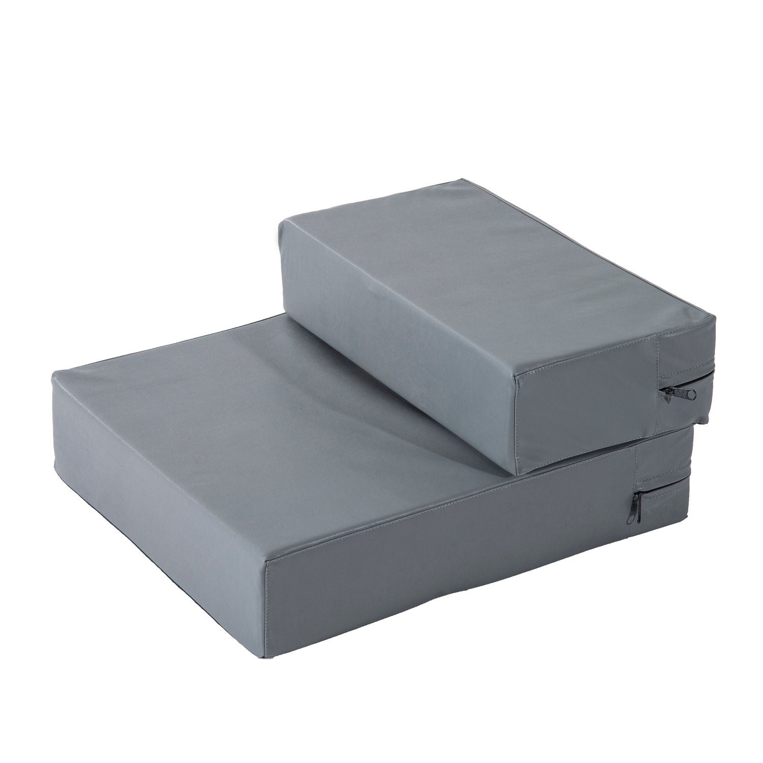Pet Staircase Animal Pad 2 Steps Foldable Dog Staircase Stairs Pad for Cats and Dogs Gray L45 x B39 x H20 cm