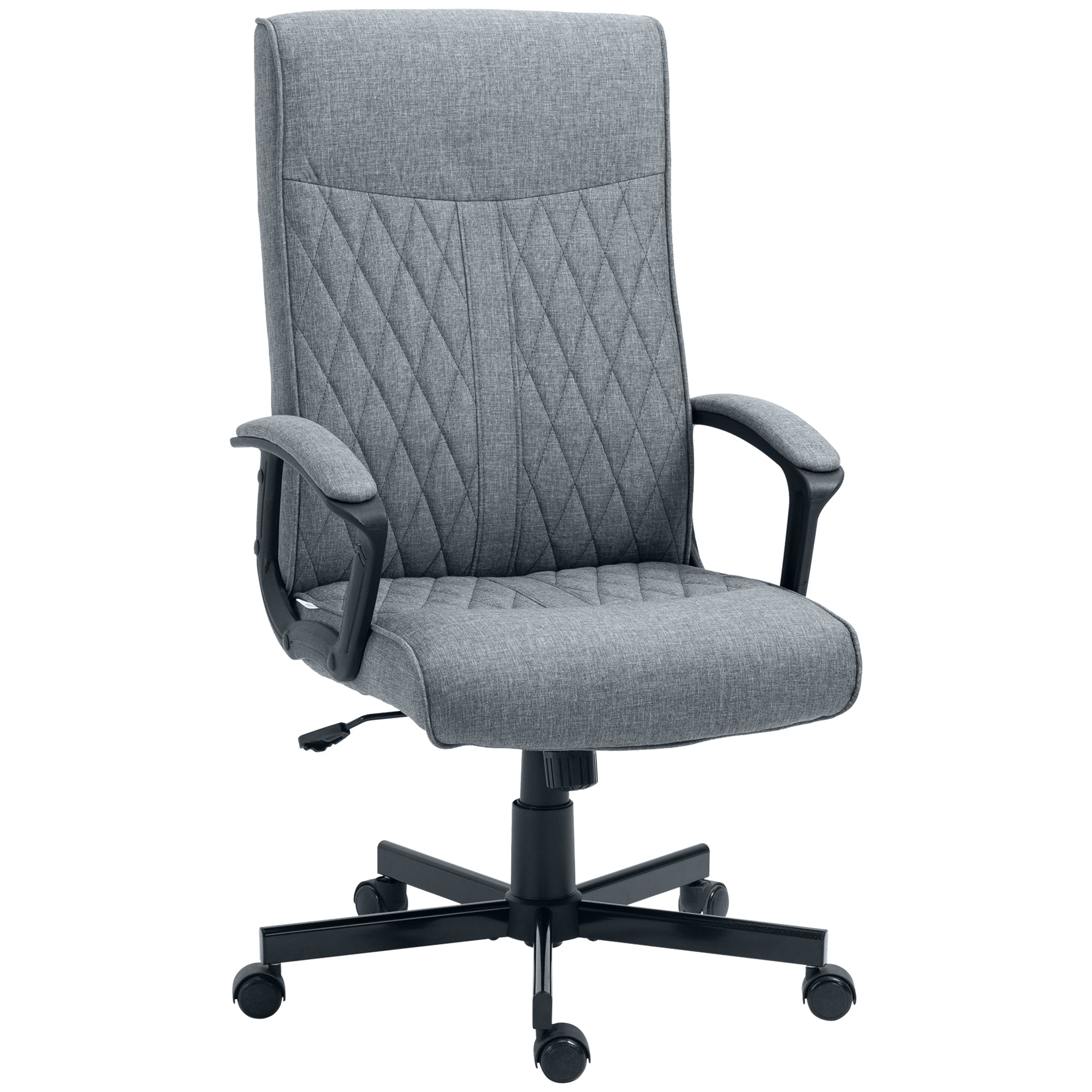 Office Chair with Tilt Function, Ergonomic Desk Chair, Height Adjustable Computer Chair, Swivel Task Chair for Office, Dark Gray