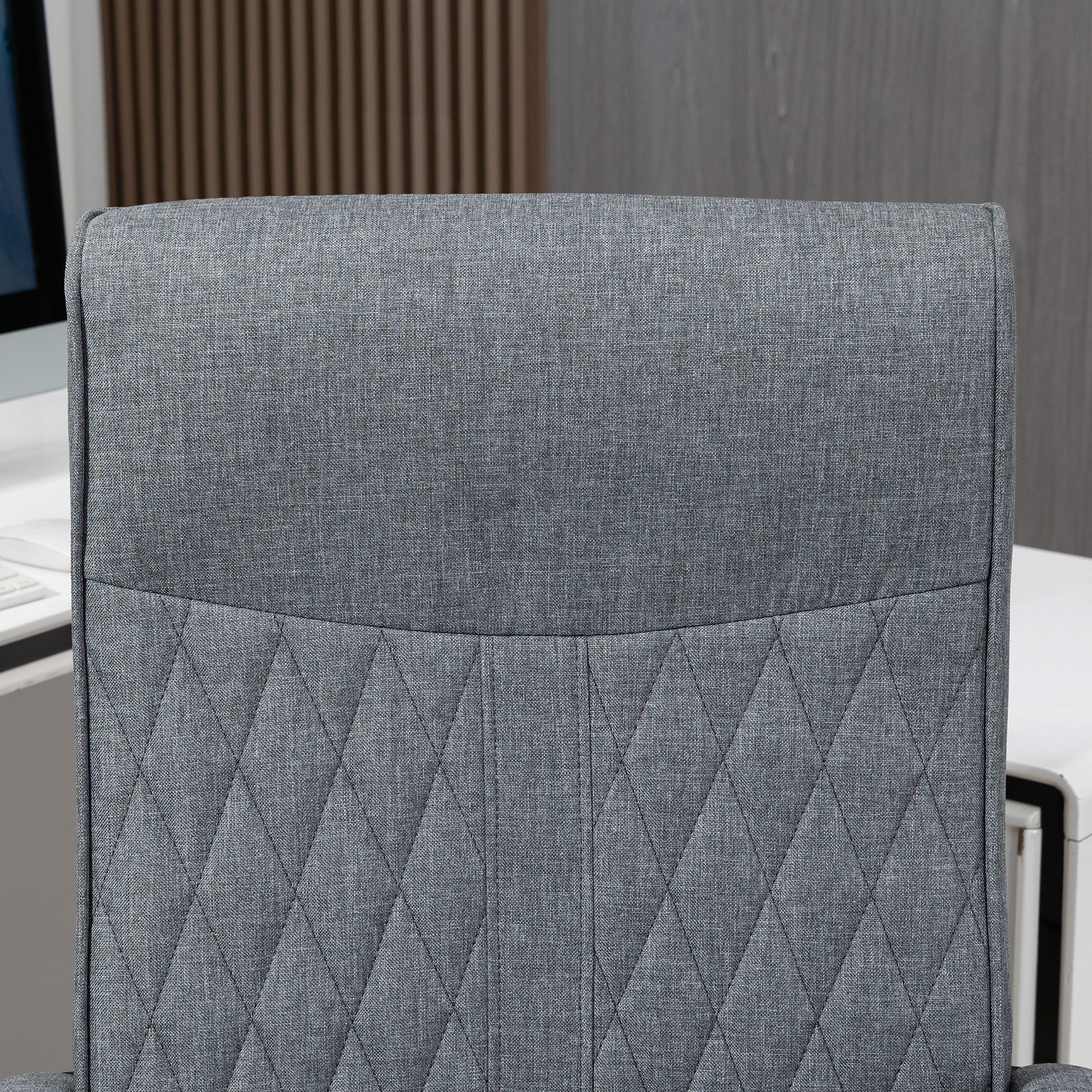 Office Chair with Tilt Function, Ergonomic Desk Chair, Height Adjustable Computer Chair, Swivel Task Chair for Office, Dark Gray