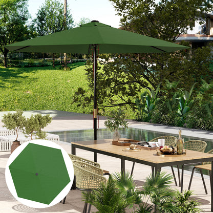 3m Umbrella Replacement Canopy Replacement Umbrella Fabric for Patio Umbrella with Superior Ventilation UV 30+ Protection Polyester Umbrella Cover for Outdoor Green