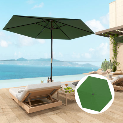 3m Umbrella Replacement Canopy Replacement Umbrella Fabric for Patio Umbrella with Superior Ventilation UV 30+ Protection Polyester Umbrella Cover for Outdoor Green
