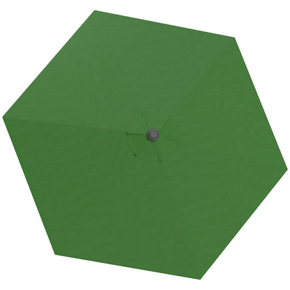 3m Umbrella Replacement Canopy Replacement Umbrella Fabric for Patio Umbrella with Superior Ventilation UV 30+ Protection Polyester Umbrella Cover for Outdoor Green