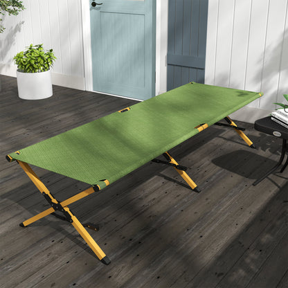 Sun Lounger, Garden Lounger, Folding Chair with Side Pocket, Recliner, for Garden, Balcony, Oxford, Dark Green, 196 x 64 x 45 cm
