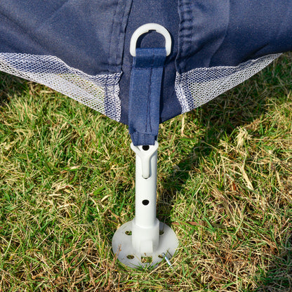 Garden Pavilion Gazebo Party Tent Weatherproof Tent with Mosquito Net Metal + Polyester Blue 3 x 3 m