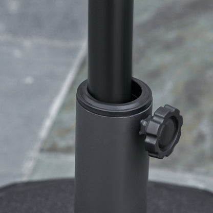 Umbrella Stand up to 40 kg Fillable Round Umbrella Stand Umbrella Holder, Umbrella Weight, Stand for Umbrella 38/48mm Pole Diameter, for Balcony, Terrace, Garden, Black