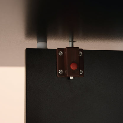 Folding Dining Table Kitchen Table with Wheels, Folding Wings, and Shelves for 4-6 People 75x140x74 cm Black