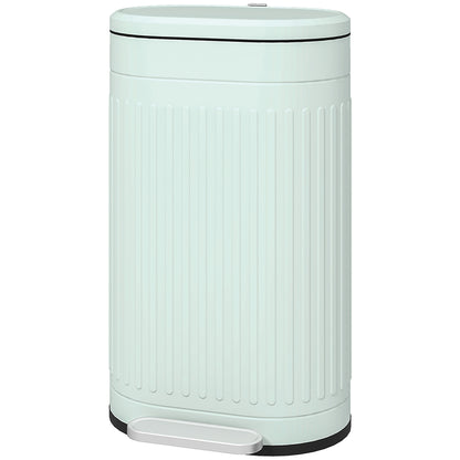 30L Pedal Bin with Removable Inner Bucket & Soft-Close Lid, Fingerprint-Resistant, Green (36.5 x 31.2 x 60.8 cm)