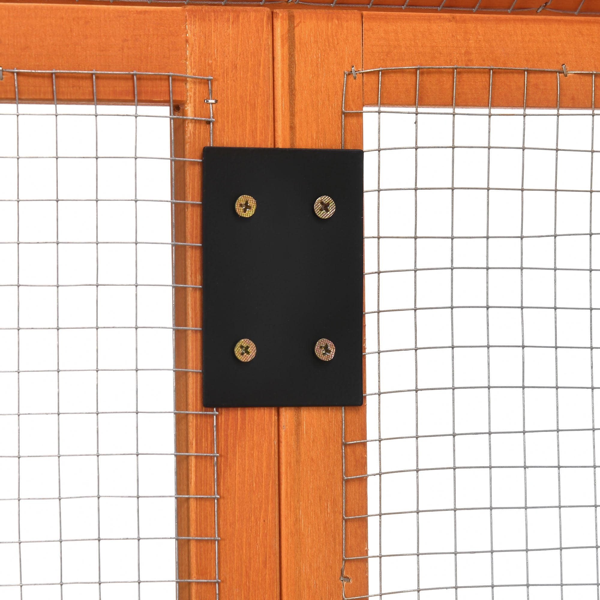 Outdoor Chicken Coop 140x88.5x106 cm Chicken Coop for 1-3 Chickens with 3 Perches Wood Frame and 2 Doors with Lock for Yard Natural Wood