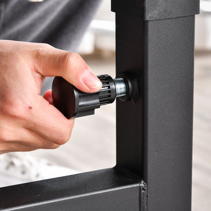 Weight Bench with Adjustable Barbell Rack in 6 Positions and 5-Position Adjustable Backrest, Steel and PU Weight Bench for Home Gym, Load Capacity 120 kg, Black