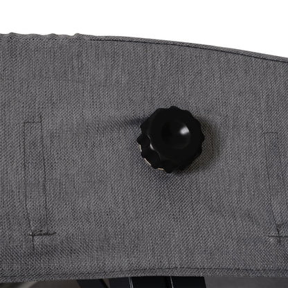 3-Seater Hollywood Swing, Swing Bench with Adjustable Sun Canopy, Swing with Cushions, up to 270 kg Load Capacity, Metal, Texteline, Gray, 200 x 115 x 168 cm