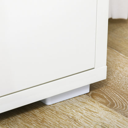 Living Room Sideboard Storage Cabinet Kitchen Sideboard with 3 Doors and Adjustable Shelves for Dining Room Entryway 120x37x75 cm White