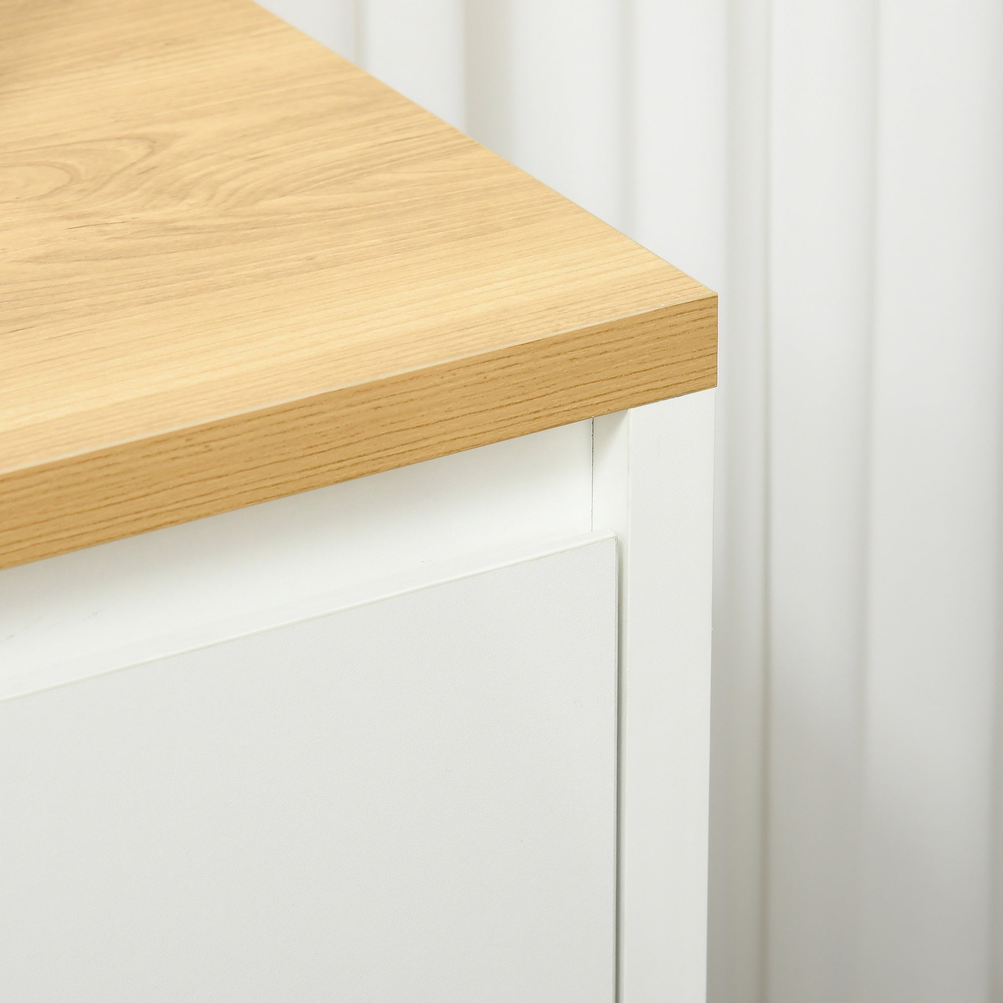 Living Room Sideboard Storage Cabinet Kitchen Sideboard with 3 Doors and Adjustable Shelves for Dining Room Entryway 120x37x75 cm White