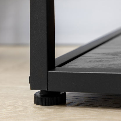 Industrial Style 7-Shelf Bookcase Storage Unit with Steel Frame for Living Room Bedroom Kitchen - 83x34x180 cm