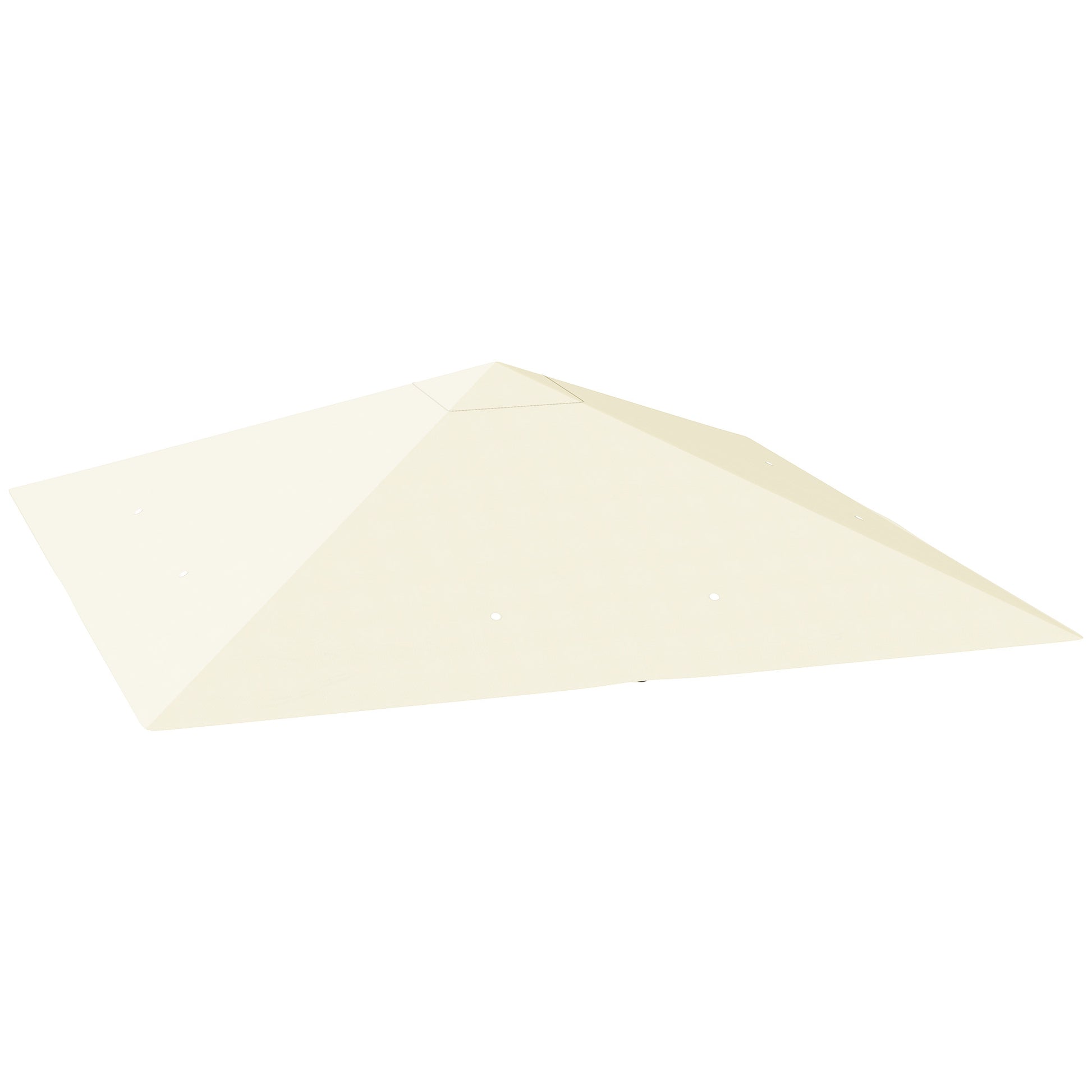 Garden Gazebo Cover 3x3m with 8 Drainage Holes, Oxford Fabric Canopy 600D Water-Resistant 370g/m², UV30+, Cream White
