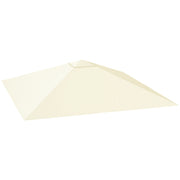 Garden Gazebo Cover 3x3m with 8 Drainage Holes, Oxford Fabric Canopy 600D Water-Resistant 370g/m², UV30+, Cream White