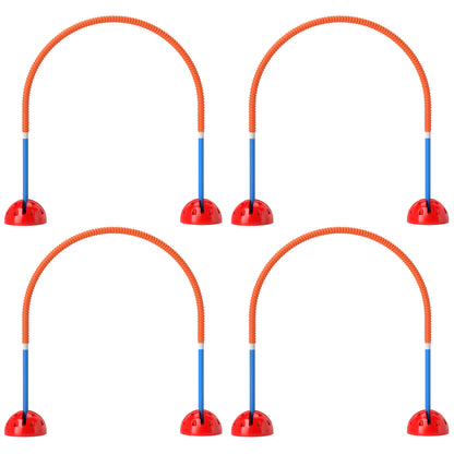 Agility Set Dog 4-piece Fillable Agility Equipment for Dog Training Hurdle Set with Adjustable Agility Doors Carry Bag Training Accessories Coordination Training for Games Training