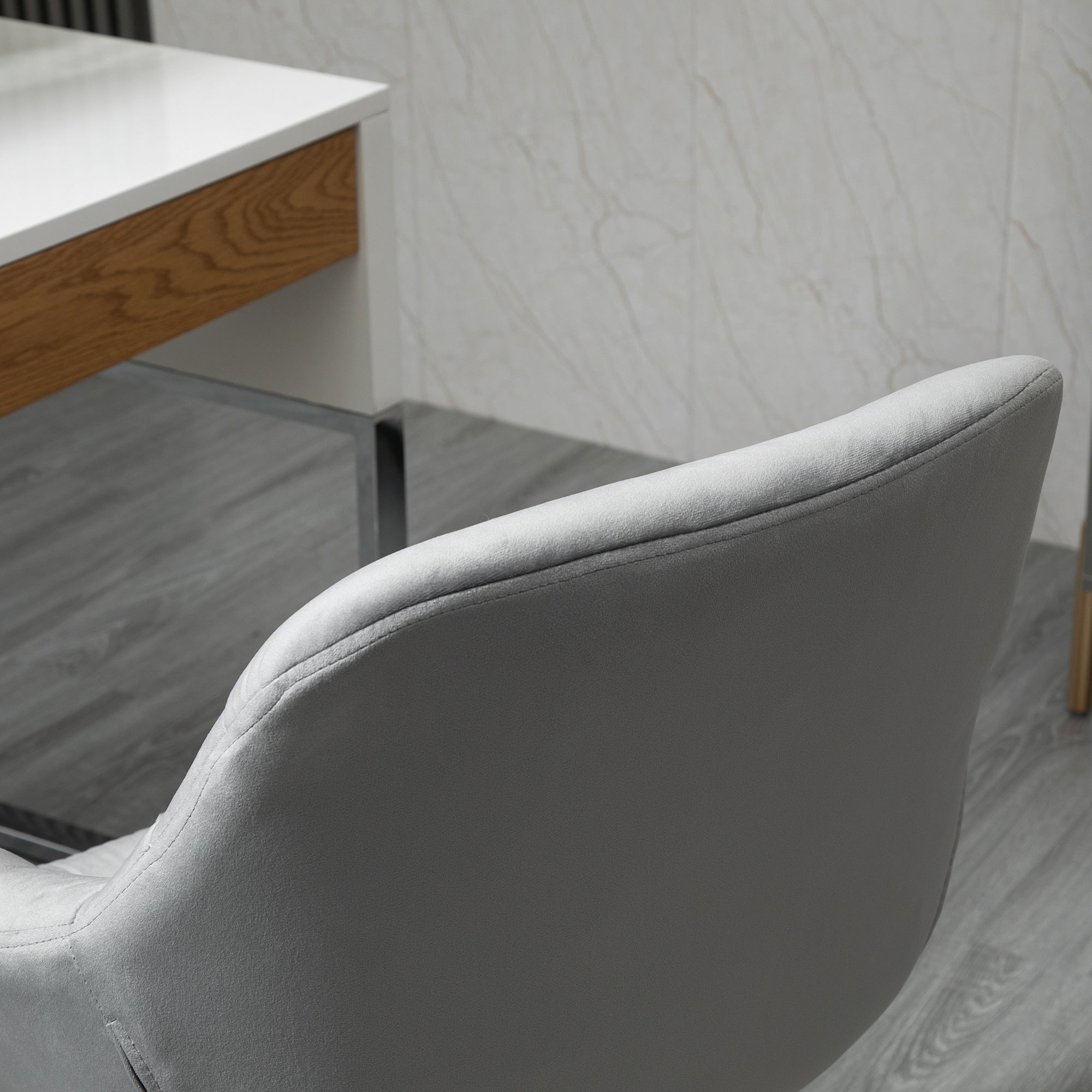 Office Chair Executive Swivel Computer Chair Seat Height Adjustment for Younger Users and Small Ones to Learn and Play Polyester Foam Metal Nylon Gray 59 x 58 x 80-90 cm