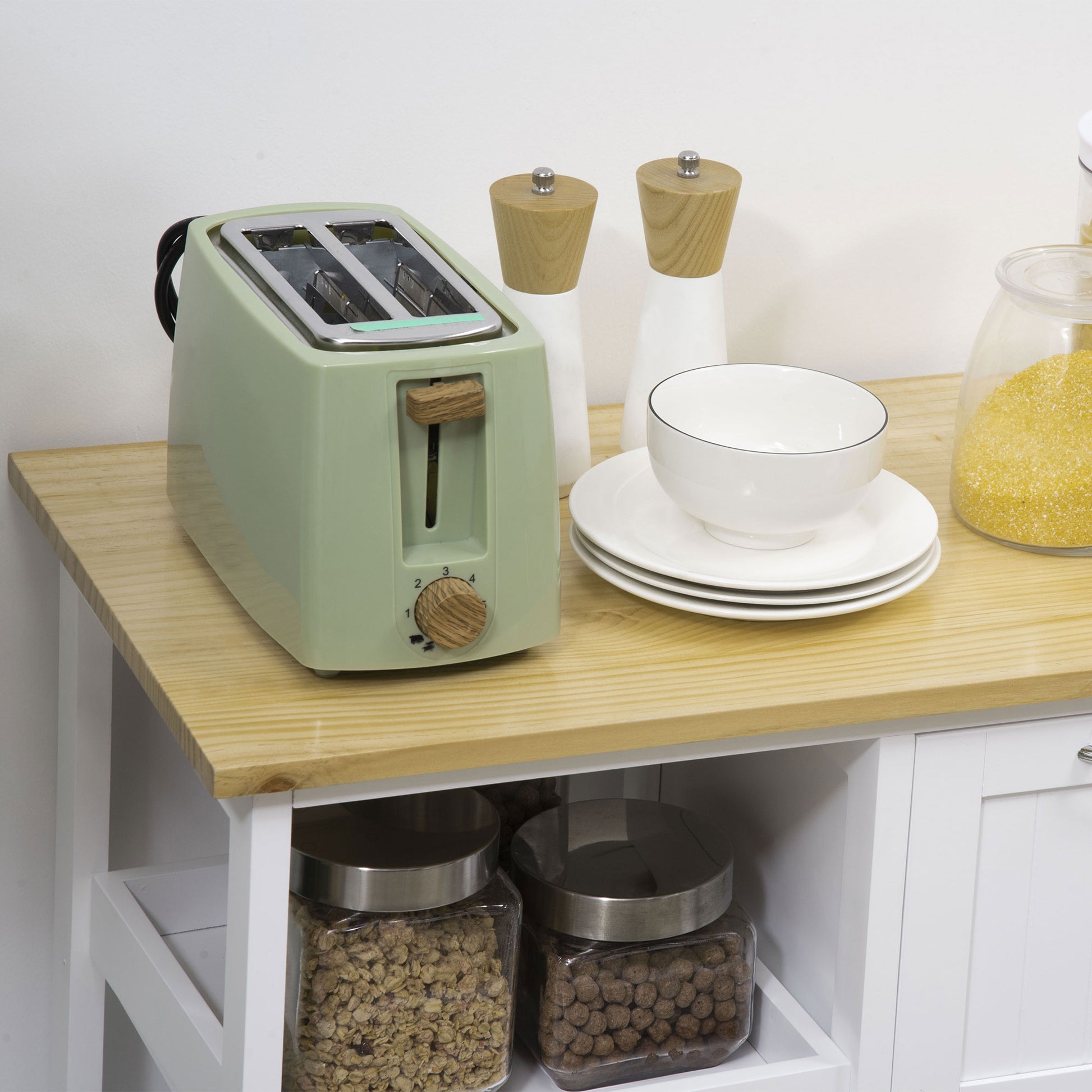 Kitchen Trolley Serving Trolley with 3 Drawers, Kitchen Cart with 3 Levels, Storage Trolley with Worktop, for Kitchen, White, 67 x 37 x 85 cm