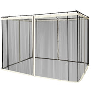 Mosquito Net for 3x3 Pavilion 4 Side Panels Fly Net with Hooks Zipper Mosquito Net Insect Protection Fly Screen Nylon Mesh Black