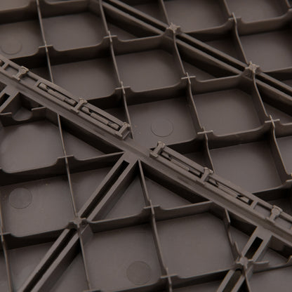 Patio Tiles 30 x 30 cm 9 Pieces 0.81㎡ Interlocking Tiles Balcony Tiles with Click System Drainage Function Floor Tile for Terrace Balcony Brown