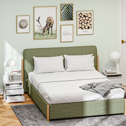 Nightstand 2-Pack Bedside Table with Drawer, Open Compartment, Bedside Cabinet Nightstand for Bedroom, Living Room, White, approx. 40 x 32 x 50 cm, White