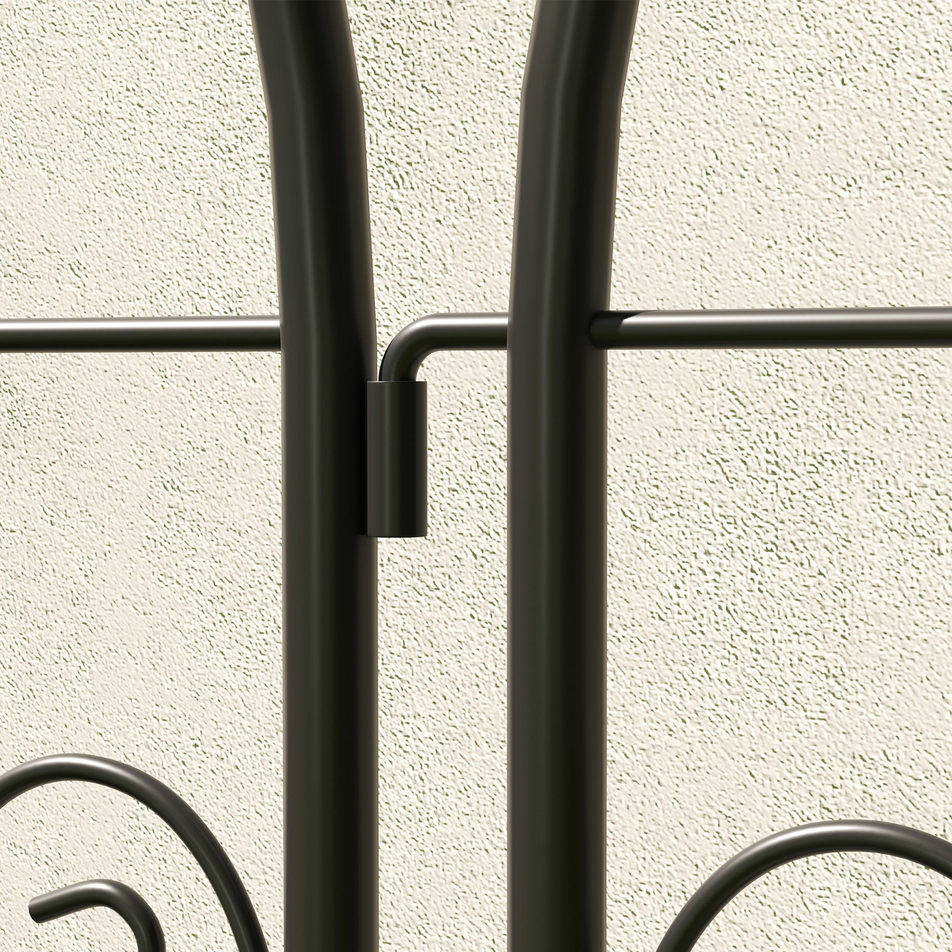 Metal Trellis 2 Piece Set for Plant Climbing Pots with Bird Design 50x120 cm Trellis for Indoor Plants Plant Trellis for Tomatoes Flowers Climbing Plants Black
