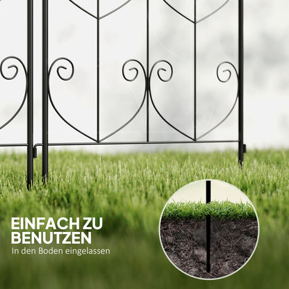 Metal Trellis 2 Piece Set for Plant Climbing Pots with Bird Design 50x120 cm Trellis for Indoor Plants Plant Trellis for Tomatoes Flowers Climbing Plants Black