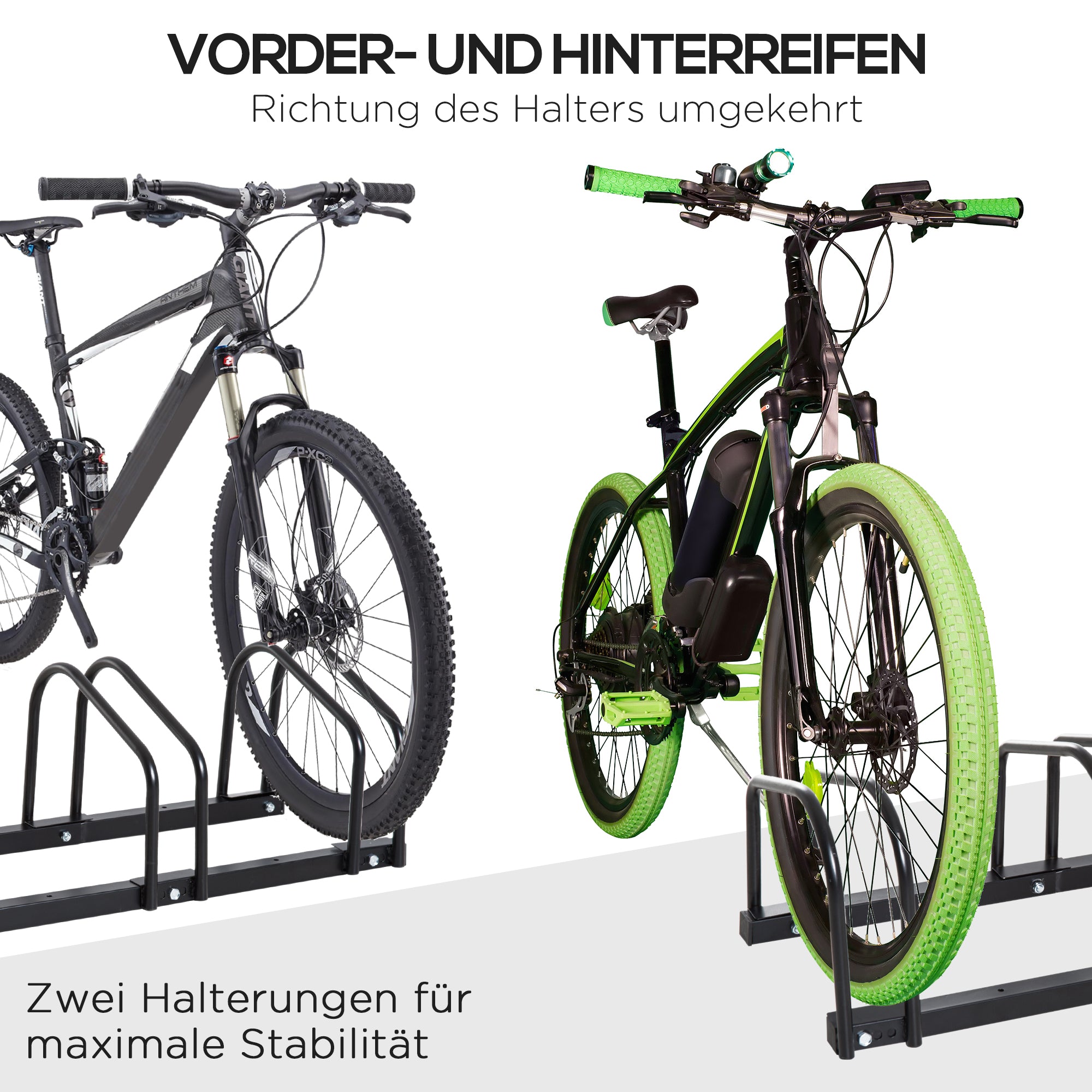 Bike Stand Bicycle Rack Multiple Stand Display Stand Bike Stand Weatherproof Durable Floor and Wall Mount Steel for 4 Bikes Black 110 x 33 x 27 cm