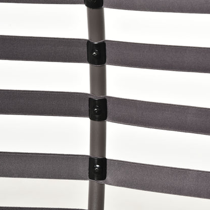 Papasan Chair Garden Chair 2-Basket Chair with Cushions Oval Lounge Chair Basket Foldable Balcony Terrace Outdoor/Indoor Sand Steel 118 x 75 x 139 cm