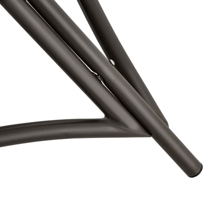 Papasan Chair Garden Chair 2-Basket Chair with Cushions Oval Lounge Chair Basket Foldable Balcony Terrace Outdoor/Indoor Sand Steel 118 x 75 x 139 cm