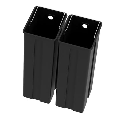 Trash Can 40L Step Trash Can with Lid and Foot Pedal, Waste Bin with 2 Inner Bins, Soft Close Function for Living Room, Office, Stainless Steel, Silver, 40 x 34.8 x 59 cm