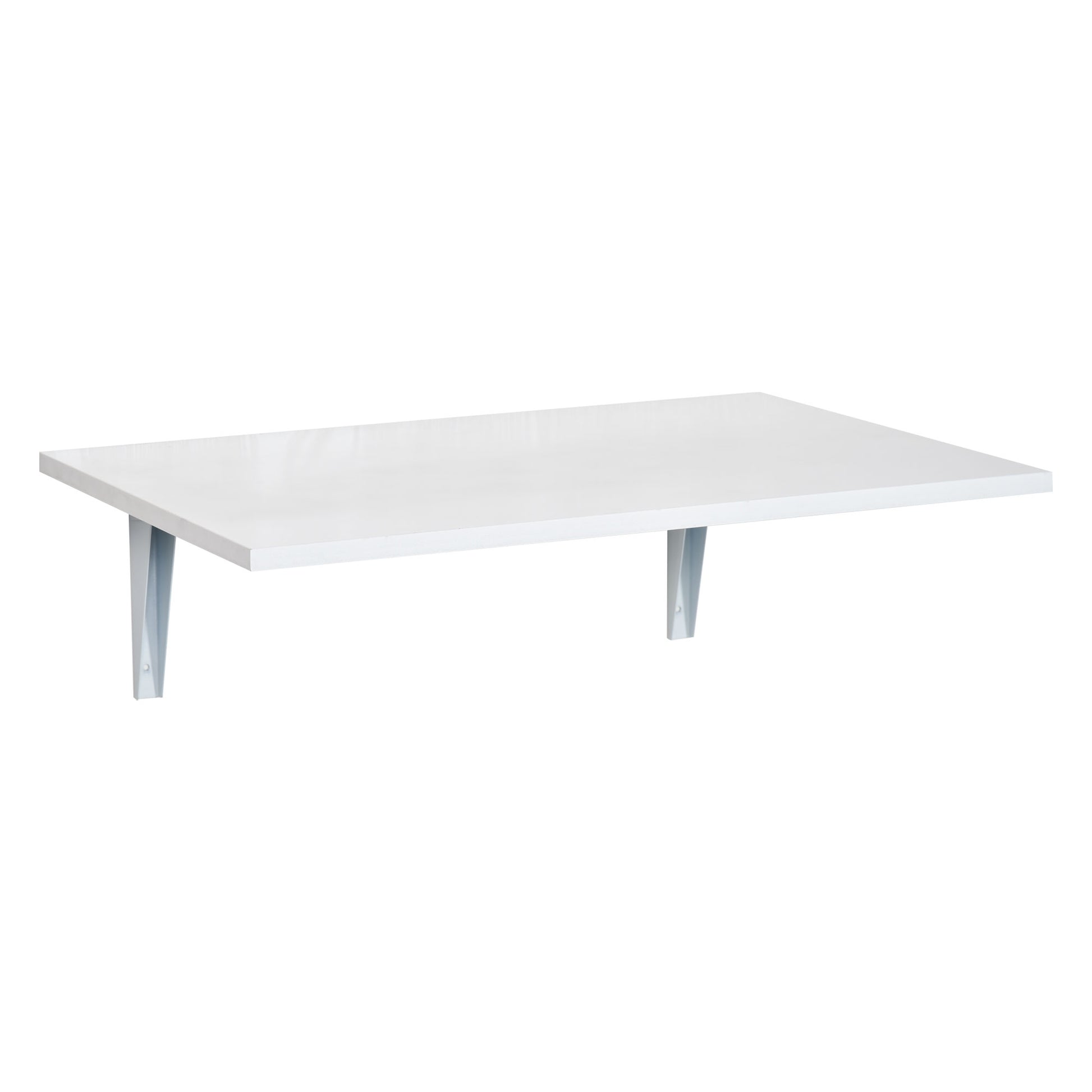 Folding Wall Table Foldable Wall-Mounted Wood Table Space Saving for Kitchen Dining Room Bedroom Load 10 kg 60x40x20 cm White