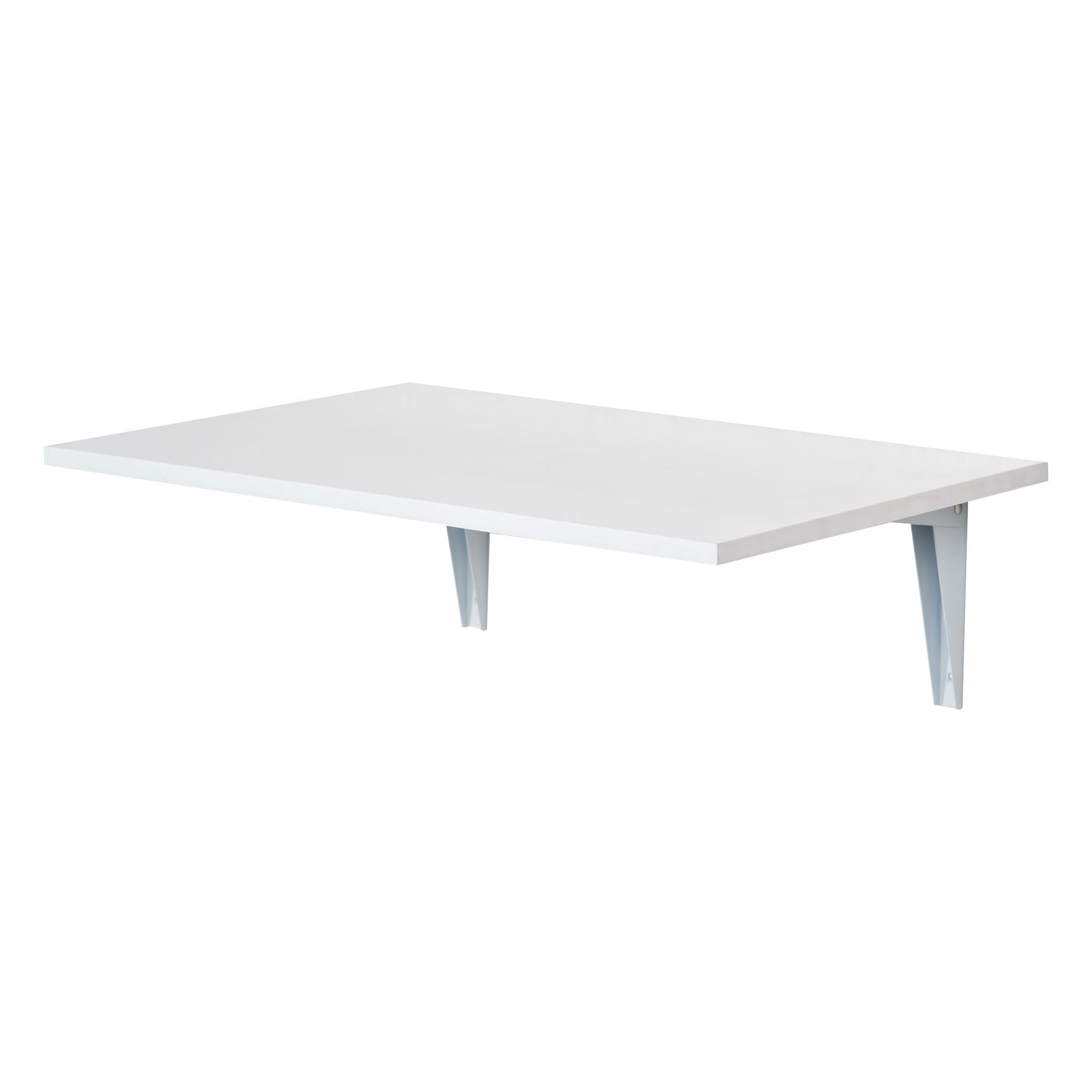 Folding Wall Table Foldable Wall-Mounted Wood Table Space Saving for Kitchen Dining Room Bedroom Load 10 kg 60x40x20 cm White