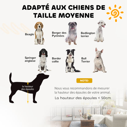 Dog Playpen, 12 Panel Modular and Foldable Dog Pen, Portable Steel Enclosure 80H cm with 2 Doors, Fence for Small and Medium Dogs, Indoor and Outdoor, Black