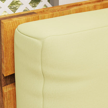 Outdoor Pallet Cushions for 2 Seats, Washable Euro Pallet Seat Cushions, 2 Pieces 120 x 80 cm and 120 x 45 cm, UPF20+, 20 cm Thick, Beige