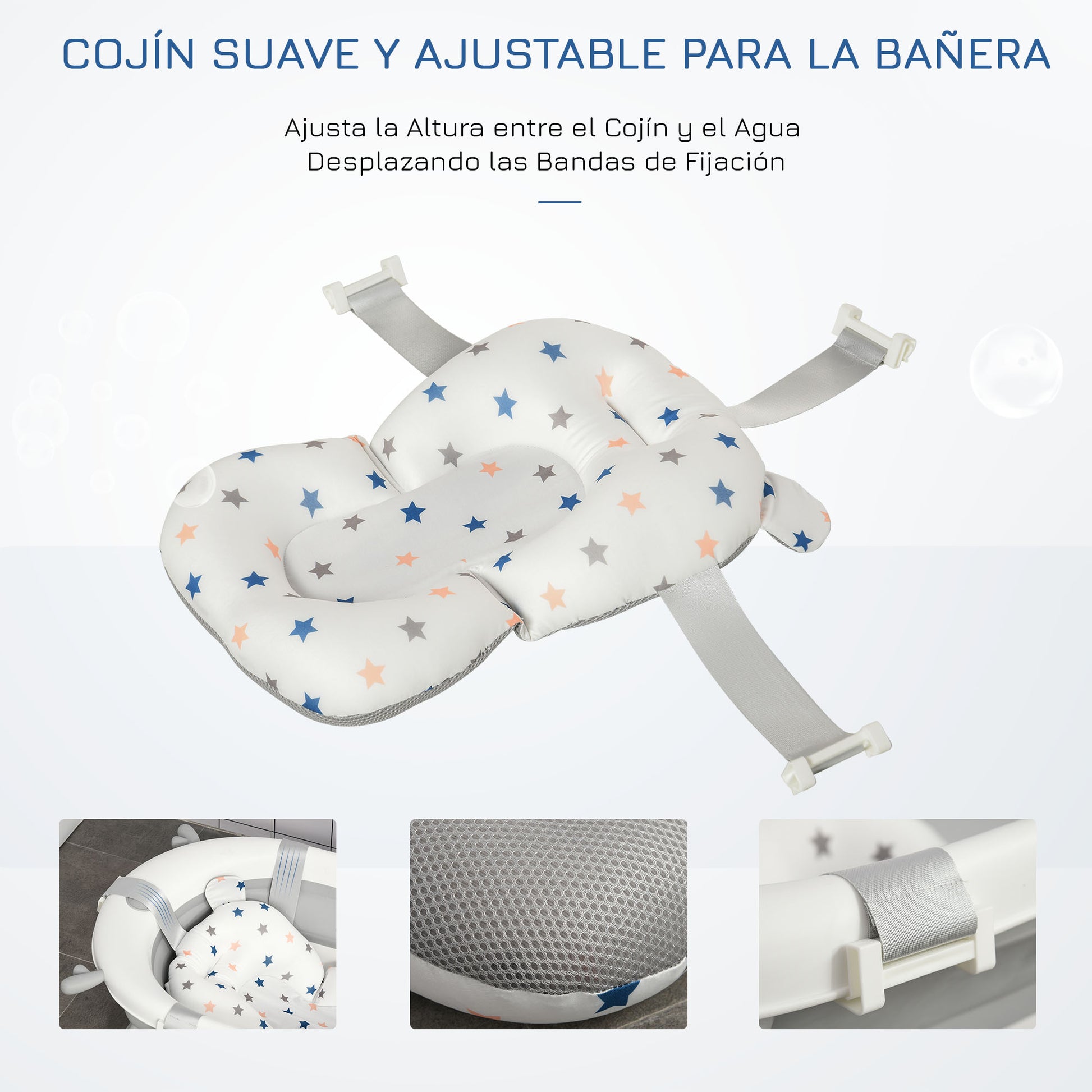 Foldable Baby Bathtub Baby Bath 0-3 Years 81.5x50.5x23.5 cm with Thermosensitive Plug, Cushion, and Non-Slip Pads Gray