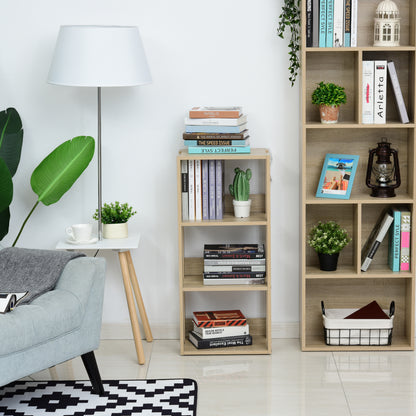 Wooden Wall Mounted Bookshelf with 3 Shelves, Anti-Tipping Device, Non-Slip Feet, 40x29.2x87.9cm