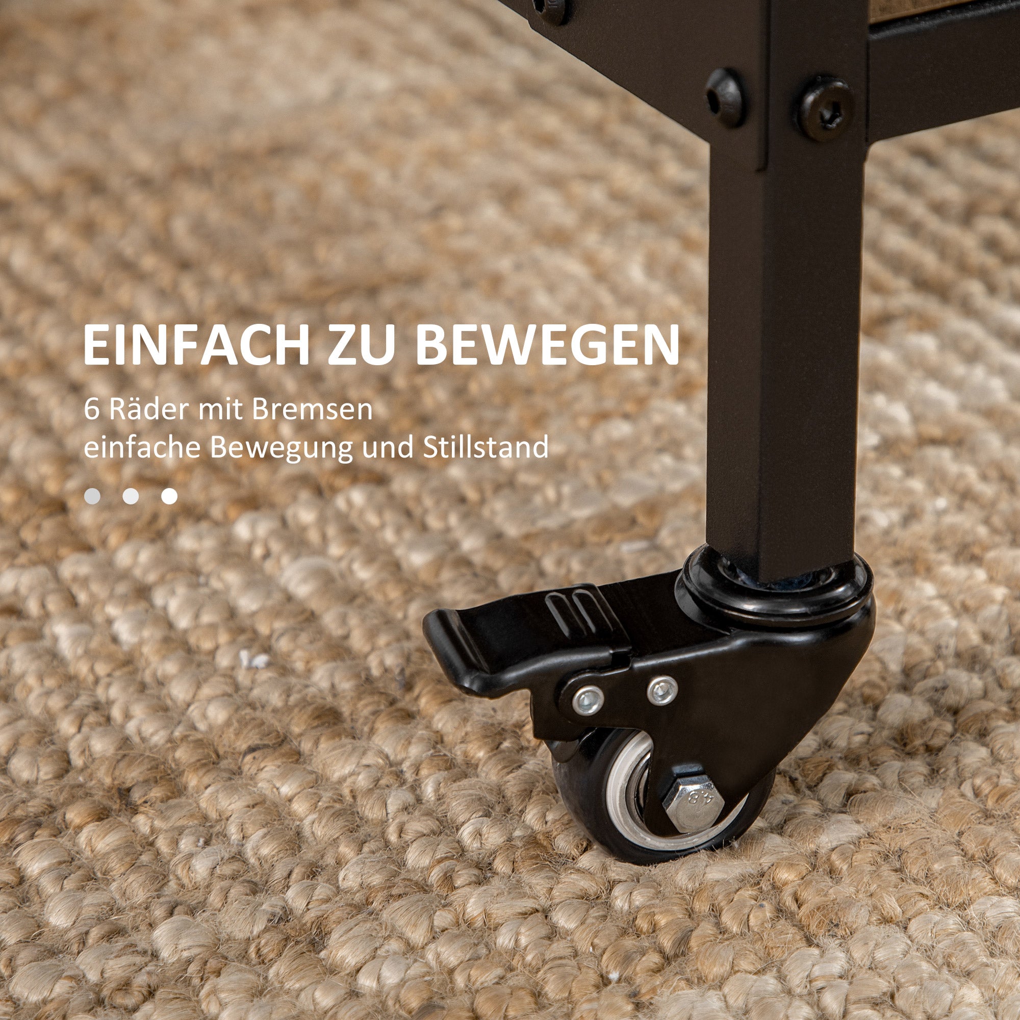 Folding Dining Table Mobile Folding Table with Open Shelf Dining Table Kitchen Table for Small Spaces, Kitchen, Dining Room 130 x 80 x 74 cm Brown