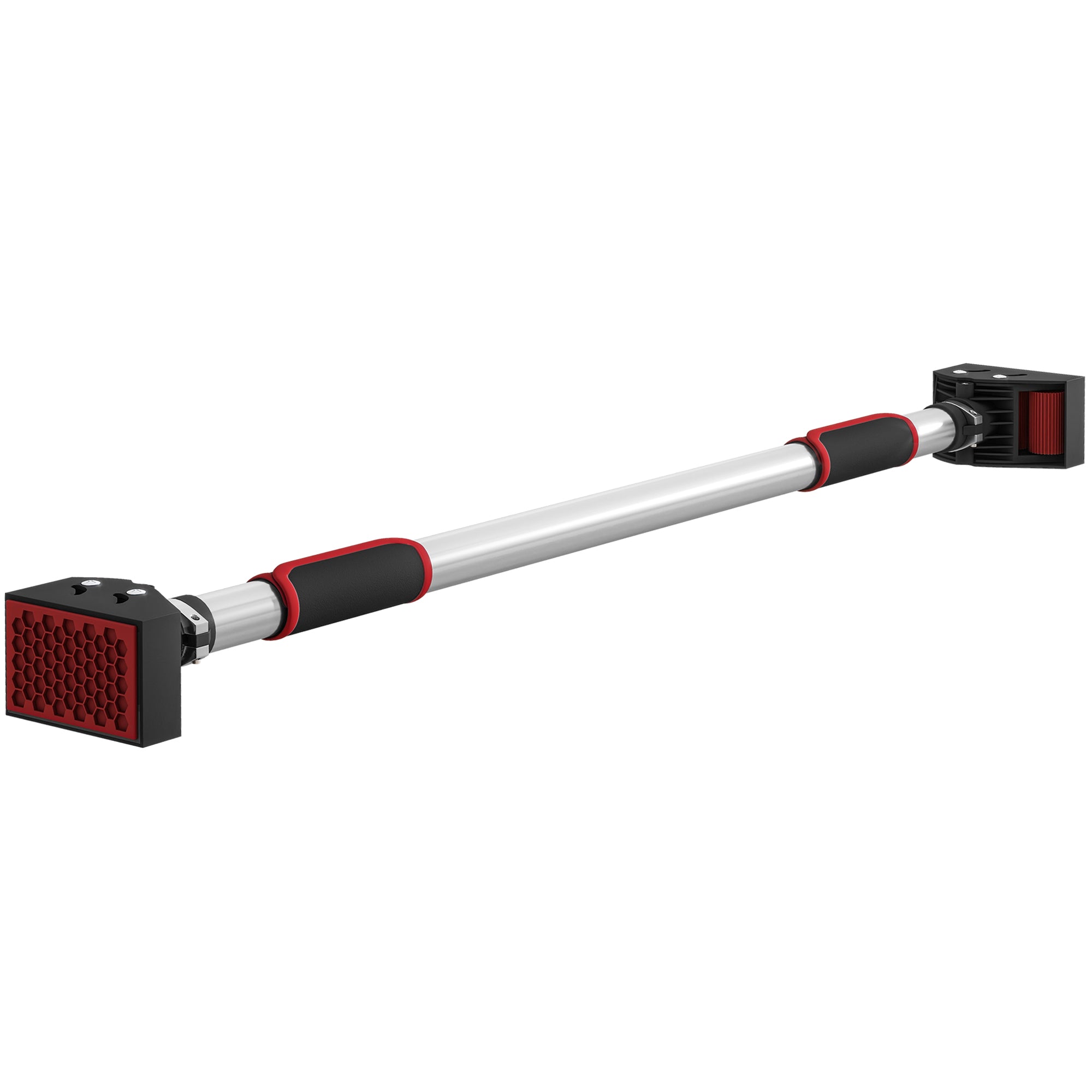 SPORTNOW Pull-Up Bar for Door Adjustable Pull-Up Bar from 95 cm to 123 cm Load 200 kg for Home Gym Exercise and Training Black and Red