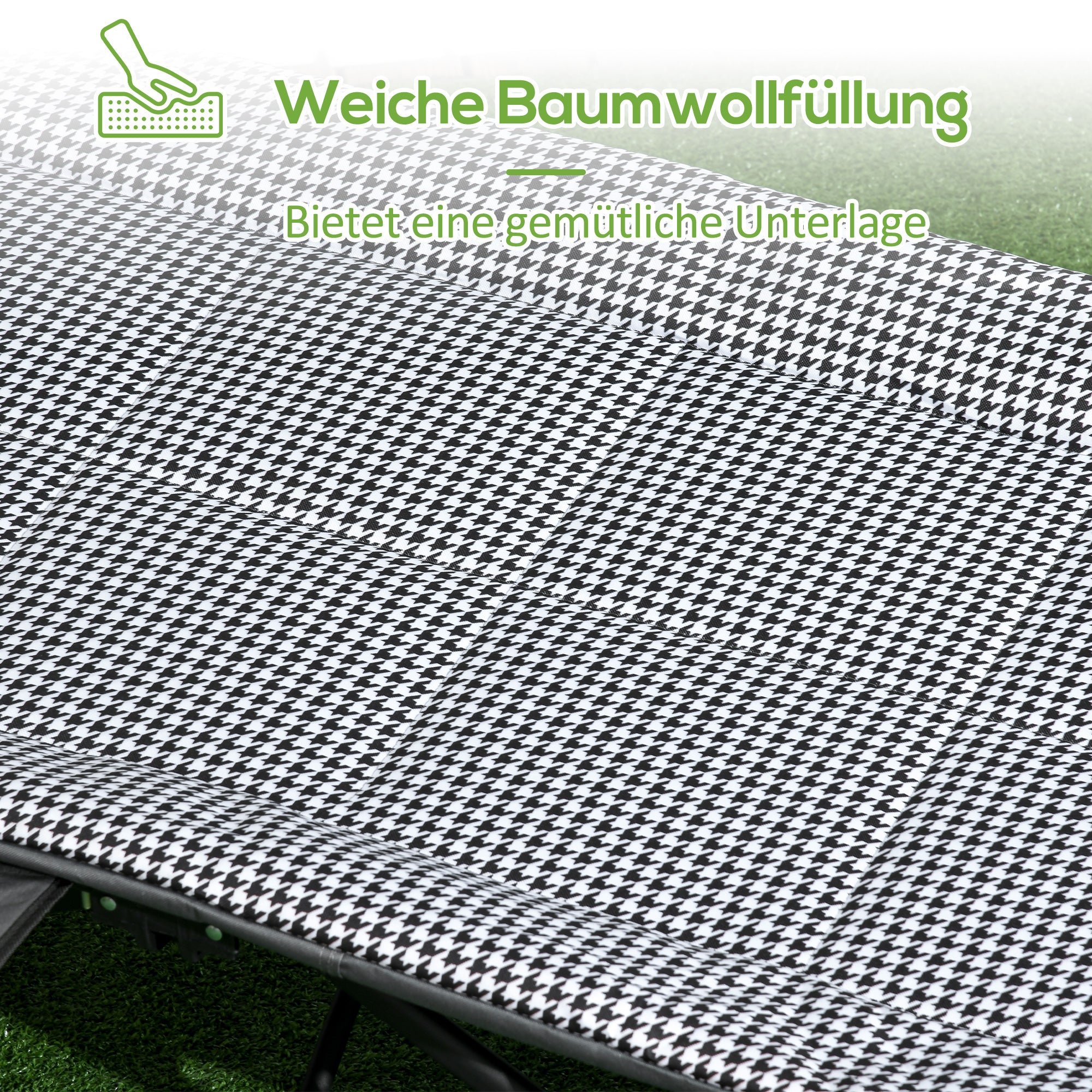Camp Bed Camping Bed, Camping Lounger with Bag, Folding Bed with Cup Holder, for Pool, Balcony, up to 120 kg, Black, 68 x 186 x 48cm