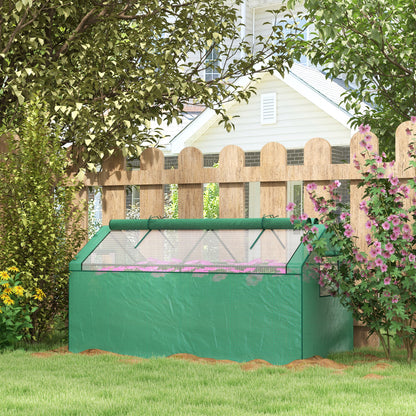 Foil Greenhouse with Window, Greenhouse with UV Protection, Tomato House, Cold Frame for Garden, Balcony, 180 x 92 x 92 cm