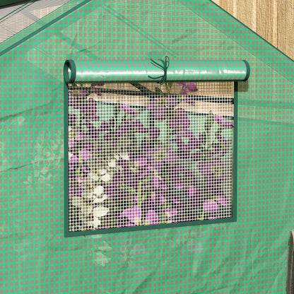 Foil Greenhouse with Window, Greenhouse with UV Protection, Tomato House, Cold Frame for Garden, Balcony, 180 x 92 x 92 cm