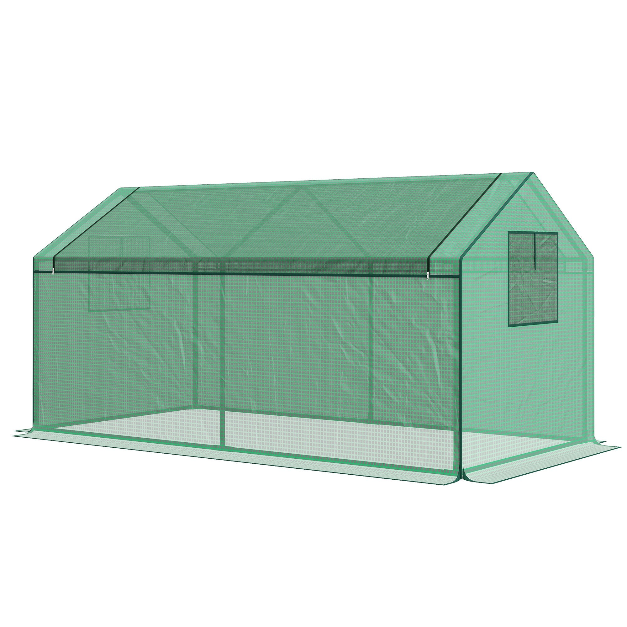Foil Greenhouse with Window, Greenhouse with UV Protection, Tomato House, Cold Frame for Garden, Balcony, 180 x 92 x 92 cm