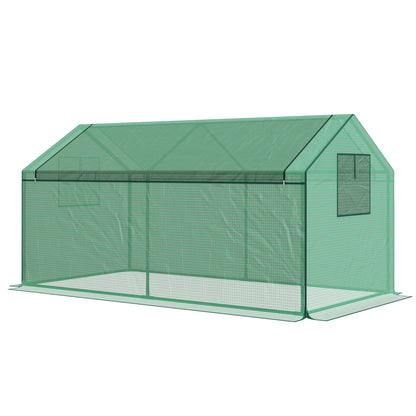 Foil Greenhouse with Window, Greenhouse with UV Protection, Tomato House, Cold Frame for Garden, Balcony, 180 x 92 x 92 cm