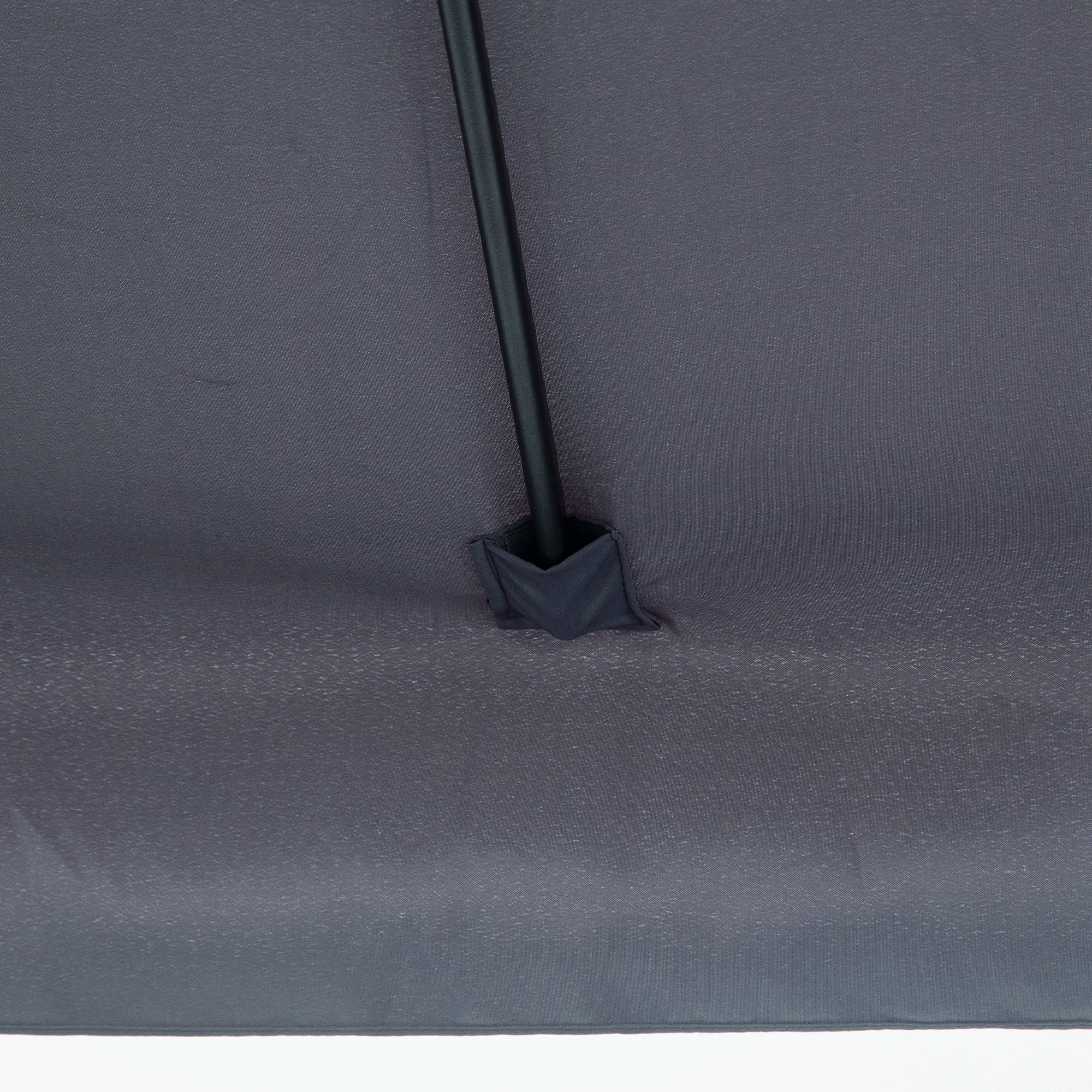 Rectangular Umbrella 230x130x249 cm Wall Parasol Medium Umbrella with Crank UV Protection Waterproof Umbrella for Balcony Terrace Garden Dark Gray