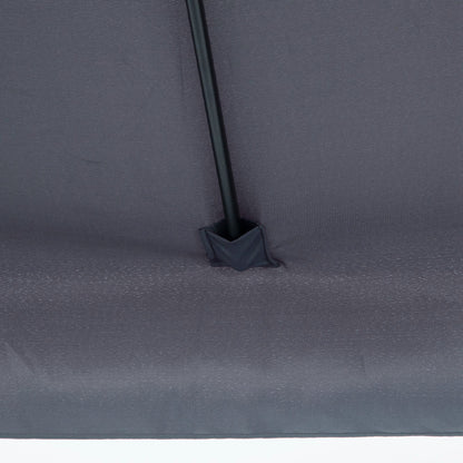 Rectangular Umbrella 230x130x249 cm Wall Parasol Medium Umbrella with Crank UV Protection Waterproof Umbrella for Balcony Terrace Garden Dark Gray